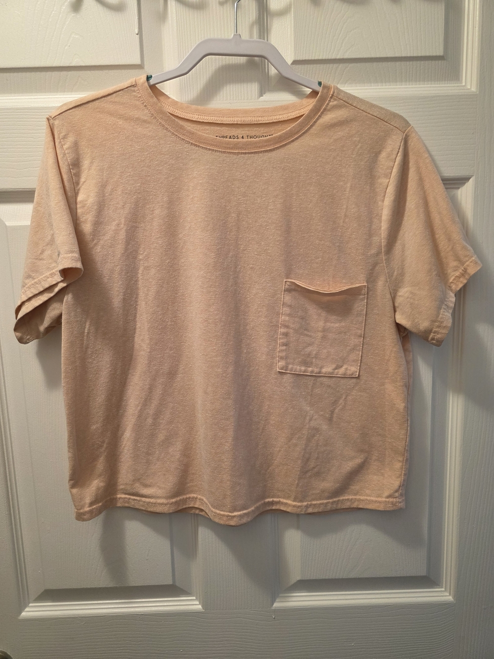 Threads 4 Thought Peach Crop Crewneck Pocket Tee